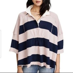 FREE PEOPLE Yuki Rugby Tee Shirt